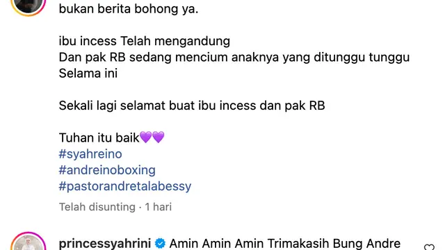 Unggahan Andre Talabessy. (Foto: Dok. Instagram @andre_talabessy)