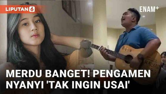 VIDEO: Merdu Banget! Pengamen Nyanyi Lagu 'Tak Ingin Usai' Banjir Pujian Warganet