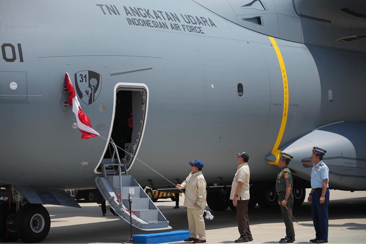 FOTO: Presiden  Prabowo Resmikan A400M, Pesawat Jumbo Baru TNI AU