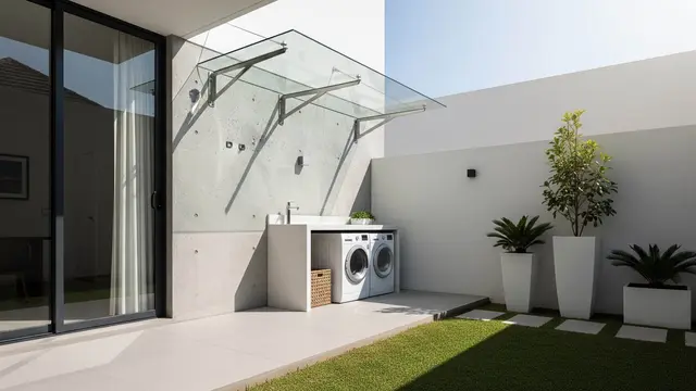8 Desain Kanopi Jemuran Belakang Rumah yang Tidak Bikin Gelap, Rapi & Tahan Hujan