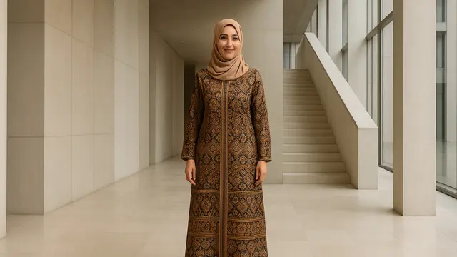 Model Gamis untuk Usia 45 Tahun