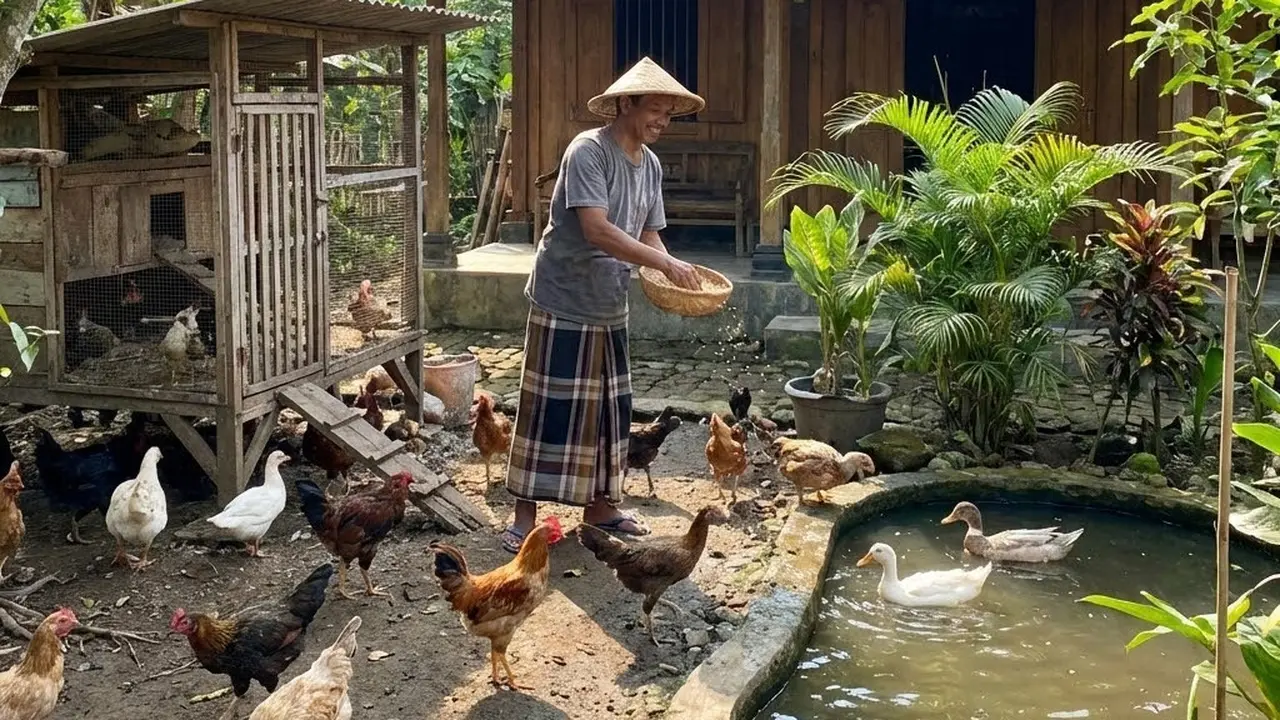 Beternak ayam dan bebek di rumah