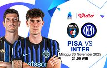 Saksikan Live Streaming Serie A Pekan Ke-13: Pisa vs Inter, Tayang di Vidio