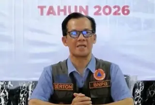 Plt Kepala Pusat Data Informasi dan Komunikasi Kebencanaan BNPB Berton SP Panjaitan (Antara)