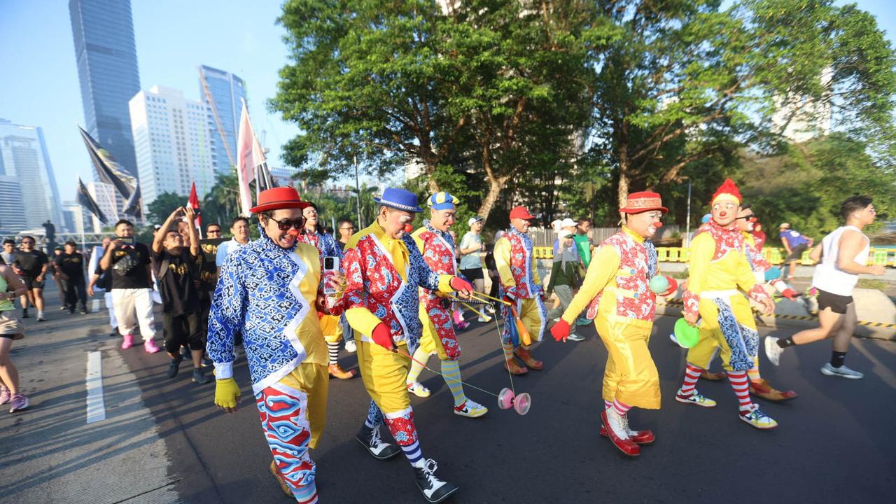 FOTO: Hari Komedi Nasional Resmi Ditetapkan, PASKI Rayakan dengan Aksi di Jalan Thamrin