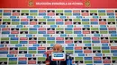 Pelatih Spanyol, Vicente del Bosque saat memberikan keterangan kepada awak media di Las Rozas, Spanyol, (17/5/2016). Meski Cedara bintang Manchester City, David Silva tetap ikut di piala Eropa 2016. (REUTERS / Juan Medina)