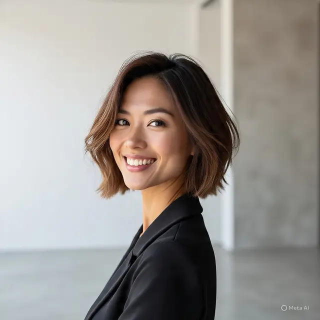 Textured Bob Haircut Wanita Usia 30-an