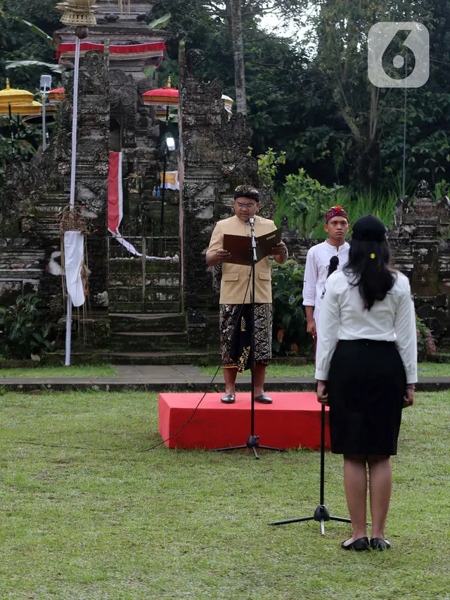 PT Pelindo Gelar Upacara HUT RI di Desa Penglipuran Bali