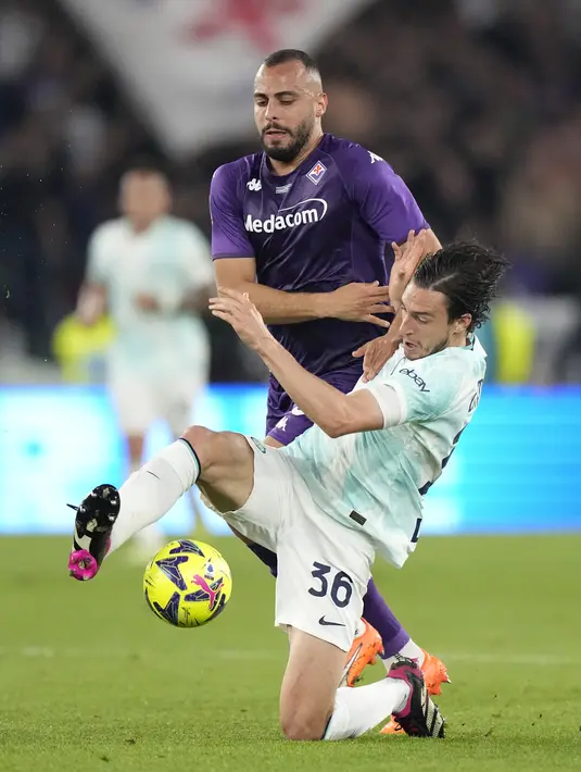 Fiorentina dan Inter Milan masih saling serang pada menit-menit akhir, akan tetapi tidak ada tambahan gol. (AP Photo/Andrew Medichini)