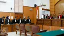 Pengadilan Negeri Jakarta Selatan menggelar sidang perdana Peninjauan Kembali (PK) yang diajukan Abu Bakar Baasyir , Jakarta, Selasa (17/11). Abu Bakar Baasyir mengajukan PK terhadap putusan atas hukuman penjara selama 15 tahun (Liputan6.com/Yoppy Renato)