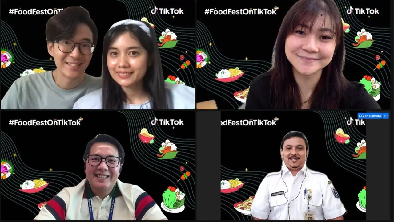 Para konten kreator kuliner di TikTok dan nara sumber acara #FoodFestonTikTok