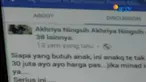 Ayah yang jual anaknya di Facebook mengaku hanya bercanda. Ia melakukan itu agar sang istri kembali setelah 3 tahun tidak pulang.