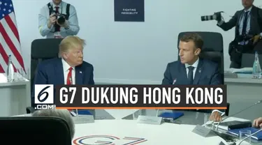 Pertemuan G7 yang berlangsung di Prancis hinga Senin 26 Agustus, menghasilkan dukungan dari para pemimpin yang hadir agar Hong Kong tetap otonom sesuai perjanjian 1984, antara Inggris dan China.