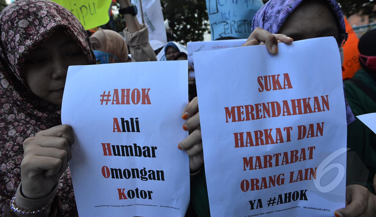 Aksi Mahasiswa Tuntut Gubernur Ahok Foto Liputan6 Com