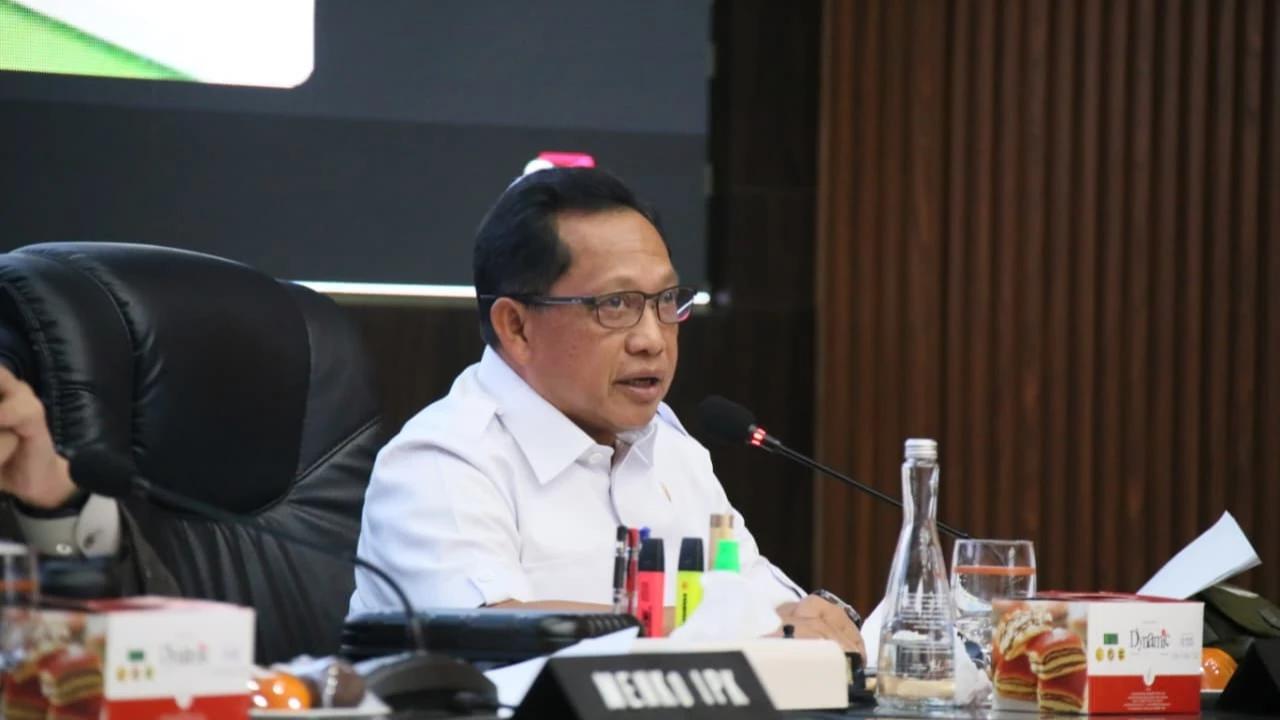 Mendagri Muhammad Tito Karnavian saat rakor lintas kementerian/lembaga