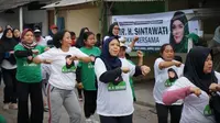 Bakal calon legislatif dari Partai Persatuan Pembangunan (PPP) Sintawati ingin memperjuangkan kesejahteraan masyarakat. Hal ini ditunjukan melalui pendukungnya bernama Relawan Sintawati. (Foto: Istimewa).