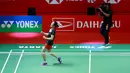 Lepas interval game ketiga, An Se Young terus meninggalkan Carolina Marin dan akhirnya menutup game ketiga dengan 21-13 sekaligus memastikan gelar juara Indonesia Masters 2023. (Bola.com/M Iqbal Ichsan)