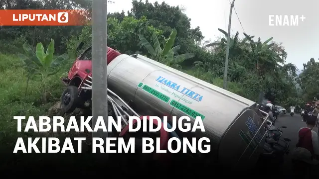 Truk Tangki Pengangkut 8.000 Liter Air Tabrak Mobil dan Motor, 1 Orang Tewas