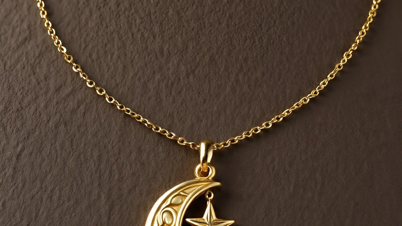 Model Kalung Emas Islami untuk Ibu-ibu 50 Tahun (Foto: Meta AI)
