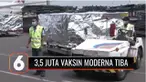 Pemerintah kembali mendatangkan vaksin Moderna dari Amerika Serikat sebanyak 3,5 juta dosis. Setibanya di Bandara Soekarno Hatta, vaksin langsung dibawa ke Biofarma dengan pengawalan ketat anggota TNI dan Polri.