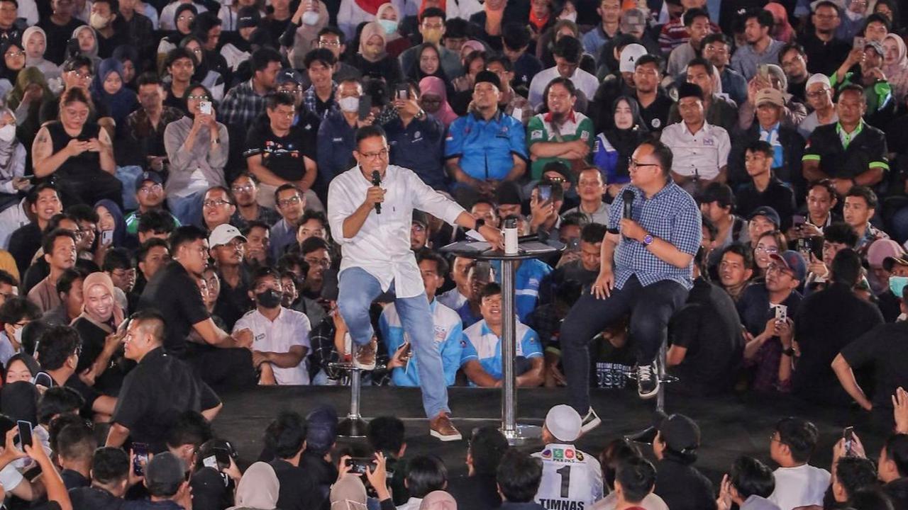 Acara tersebut dihadiri kelompok mahasiswa, komunitas ojek online (Ojol) hingga buruh. <br>(Foto Liputan6.com / Angga Yuniar)<br>