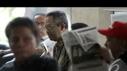 Kepada wartawan ia mengaku dicecar penyidik soal penyusunan APBD Provinsi Banten, Jakarta, Jumat (21/8/2014) (Liputan6.com/Panji Diksana)