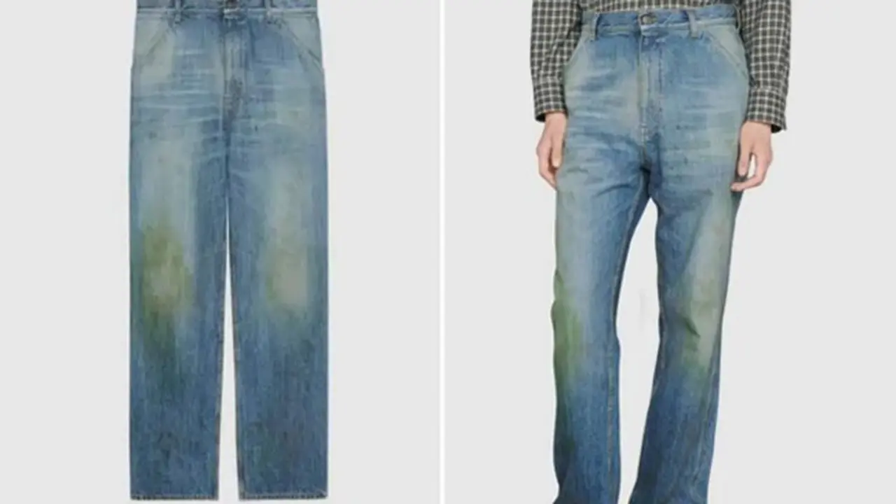 Mirip Celana Bekas, Gucci Rilis Jeans Mahal dengan Bercak Rumput