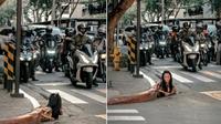 Gambar-gambar yang viral di Filipina, menunjukkan wanita keluar dari got pada 26 Mei 2025. (IAMMRTHIRTY/INSTAGRAM)