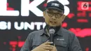 Penyidik senior KPK, Novel Baswedan saat menjadi pembicara pada Gathering Nasional Turuntangan di Jakarta, Sabtu (9/11/2019). Acara diisi dengan diskusi bertema Inspiring Talks Dedikasi Untuk Negeri. (Liputan6.com/Helmi Fithriansyah)