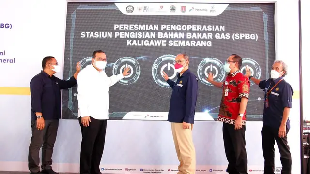 Dorong Transisi Energi, Dirjen Migas Resmikan SPBG  Pertamina di Kaligawe Semarang Berkapasitas 30 Ribu lsp Per Hari