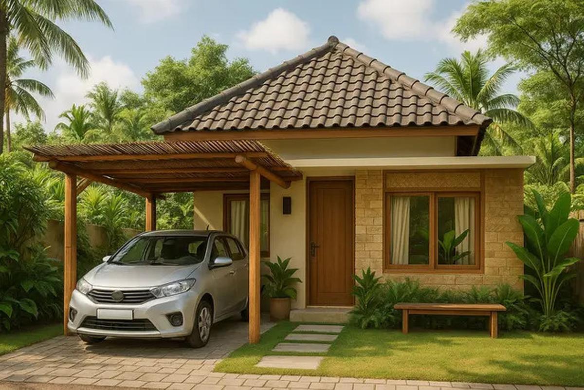 7 Desain Rumah Type 21 dengan Garasi, Fungsional untuk Motor dan Mobil