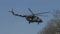 Helikopter Ukraiana sebelum ditembak. (BBC)