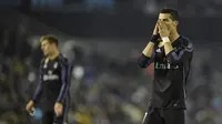 Real Madrid tersingkir dari ajang Copa del Rey setelah kalah agregat dari Celta Vigo. (AFP/Miguel Riopa)