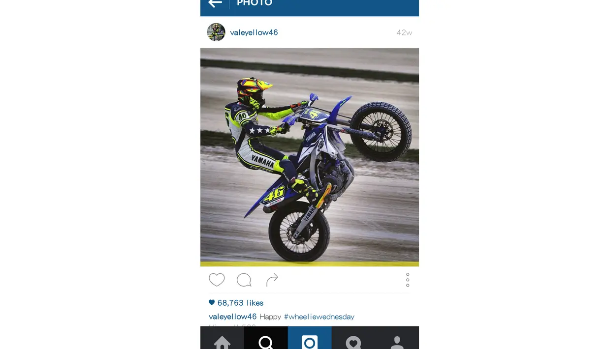 Inilah aksi Valentino Rossi dengan motor trail di MotoRanch lewat akun Instagram