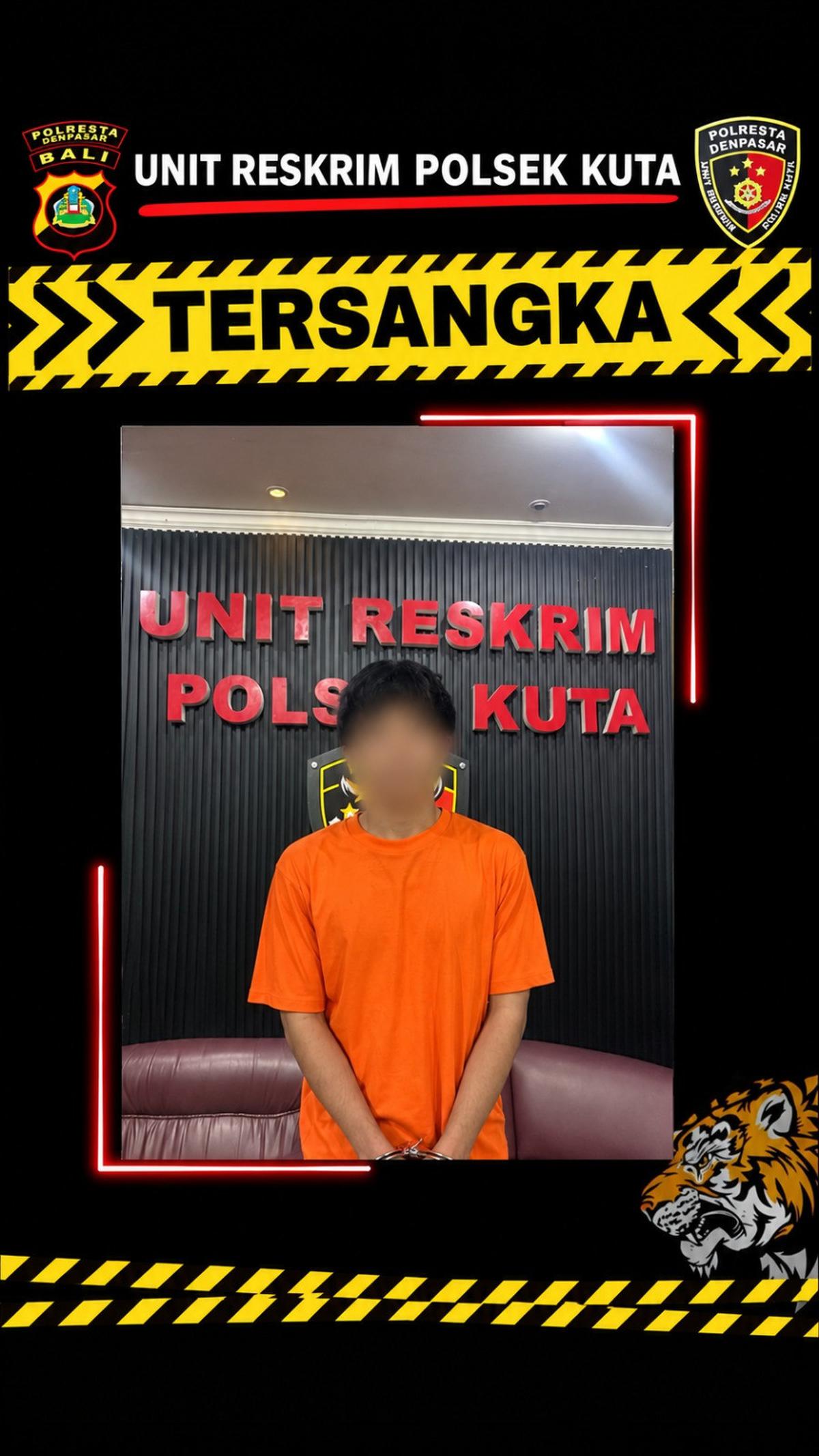 Pelaku saat diamankan kepolisian, Kamis (10/9). (Dokumen Humas Polresta Denpasar).