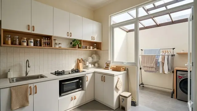 Desain Dapur Belakang Rumah Subsidi Anti Bocor