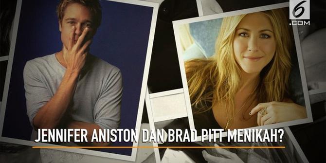 VIDEO: Pernikahan Jennifer Aniston dan Brad Pitt Bergaya Negeri Dongeng?