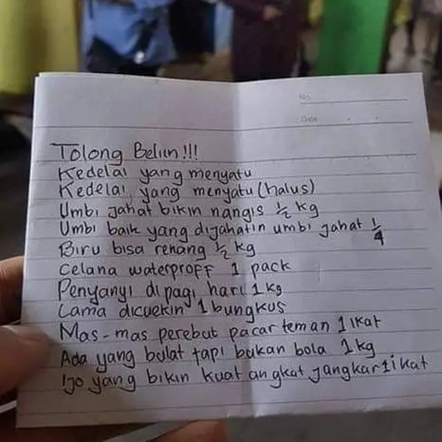 6 Potret Catatan Daftar Belanja Ini Bikin Dahi Berkerut, Penulisannya Nyeleneh