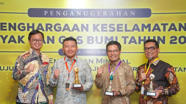 PT Pertamina Gas (Pertagas) meraih tiga penghargaan dalam ajang Penganugerahan Penghargaan Keselamatan Migas Tahun 2024 yang diselenggarakan oleh Kementerian ESDM. (Dok Pertagas)
