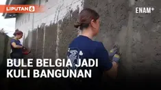 Nyeleneh! Bule Belgia Jajal Jadi Kuli Bangunan di Banyumas