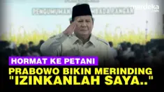 Presiden Prabowo memberikan hormat kepada seluruh pihak yang terlibat mewujudkan swasembada dari para pejabat negara hingga petani.