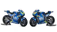 Motor Suzuki GSX-RR versi terbaru yang akan ditunggangi Andrea Iannone dan Alex Rins pada MotoGP 2018. (MotoGP)