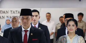 Annisa Pohan kembali terlihat dampingi sang suami, AHY melantik sejumlah pejabat ATR/BPN [@annisayudhoyono]