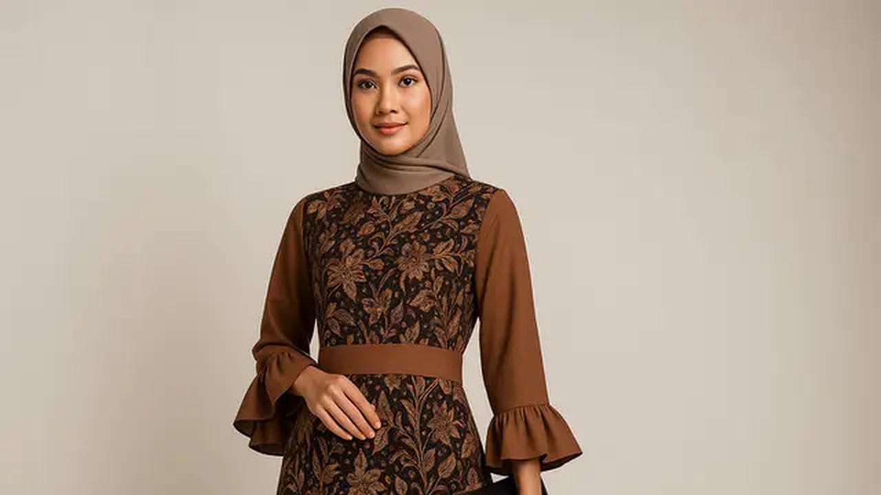 7 Model Gamis Batik Kombinasi Rempel 2025, Anggun dan Cocok untuk Berbagai Acara