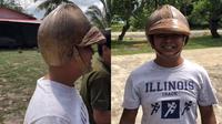 Helm dari sabut kelapa (TikTok/@shararshd00)