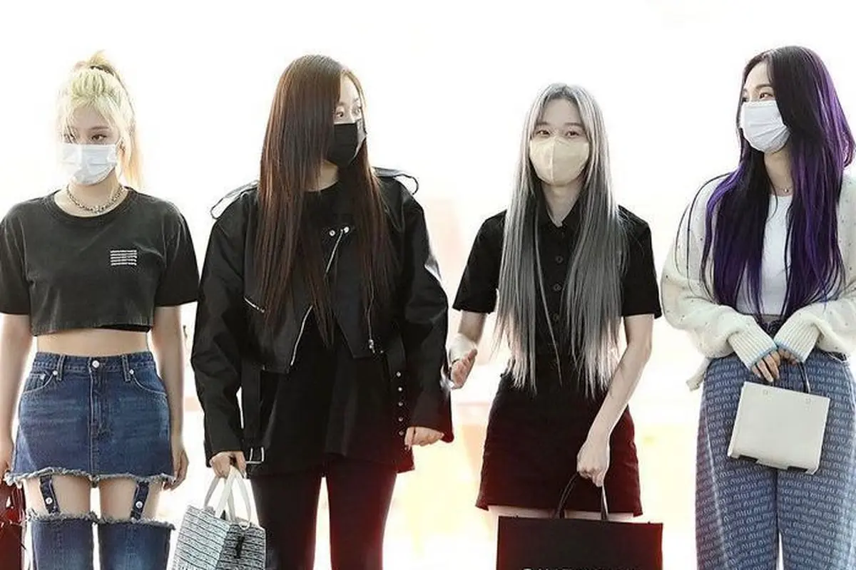 Aespa Pamer Gaya Rambut Baru saat Berangkat Menuju Los Angeles untuk Coachella 2022