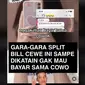 Viral Wanita Ungkap Diminta Split Bill oleh Pria di Kencan Pertama.&nbsp; foto: TikTok @bacot_alfano