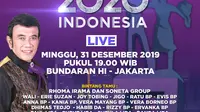 Konser pergantian tahun Indosiar Happy New Year 2020 ditayangkan live dari Bunderan HI, Jakarta, Selasa (31/12/2019)