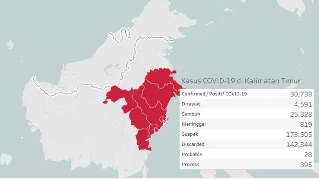 Kota/kabupaten di Kaltim Sempat Memerah Covid-19
