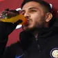 Mauro Icardi sudah menjadi senjata andalan Inter Milan sejak musim 2013/2014. (MARCO BERTORELLO / AFP)